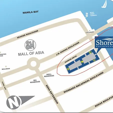 Shore Residence, Studio With Balcony With Own Kitchen And Washing Machine, Walking Distance To Mall Of Asia And Manila Blue Bay, And 20Mins Drive To Manila Airport, Can Cook And Wash Clothes, Facing Pool Or City View