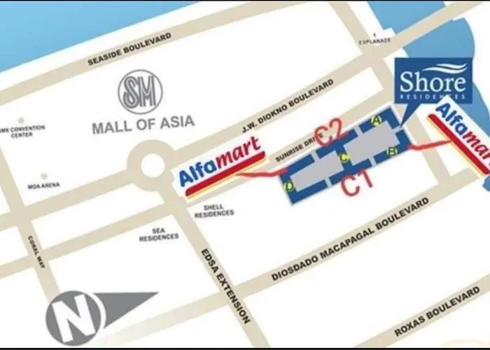 Shore Residences,1bedroom With Balcony Walking Distance To Mall Of And Near Airport Aparthotel 2*