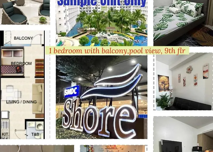 Shore Residences,1bedroom With Balcony Walking Distance To Mall Of And Near Airport